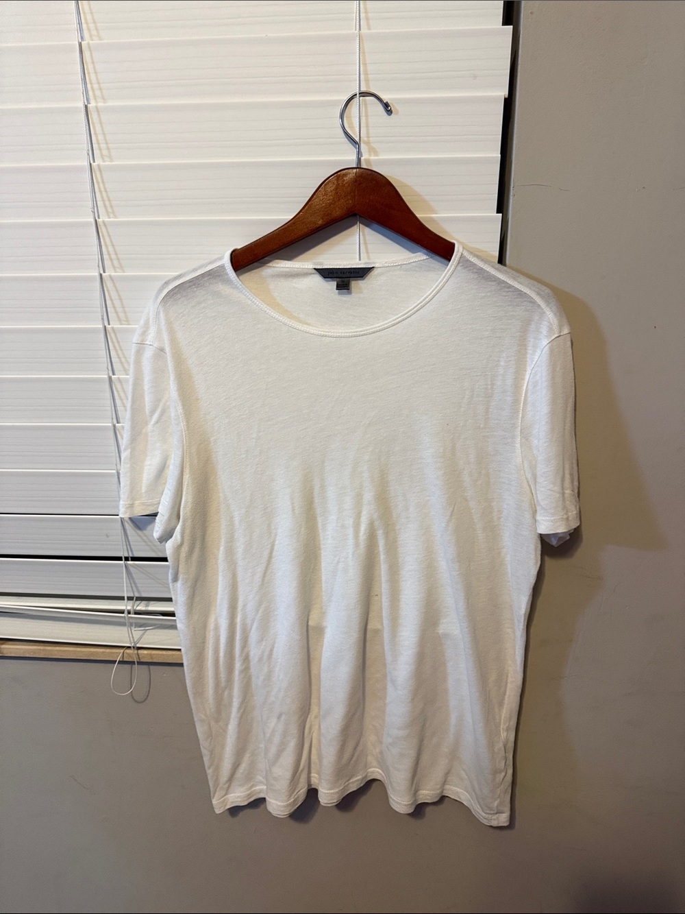 John Varvatos  White Men's Crew Neck T-Shirt